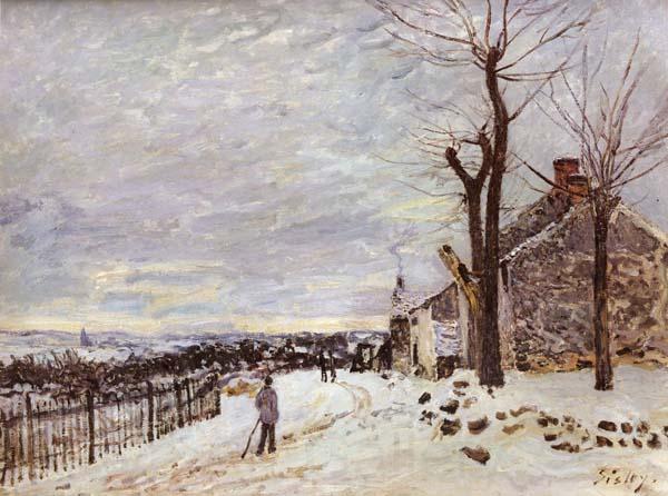 Alfred Sisley Snowy Weather at Veneux-Nadon Norge oil painting art
